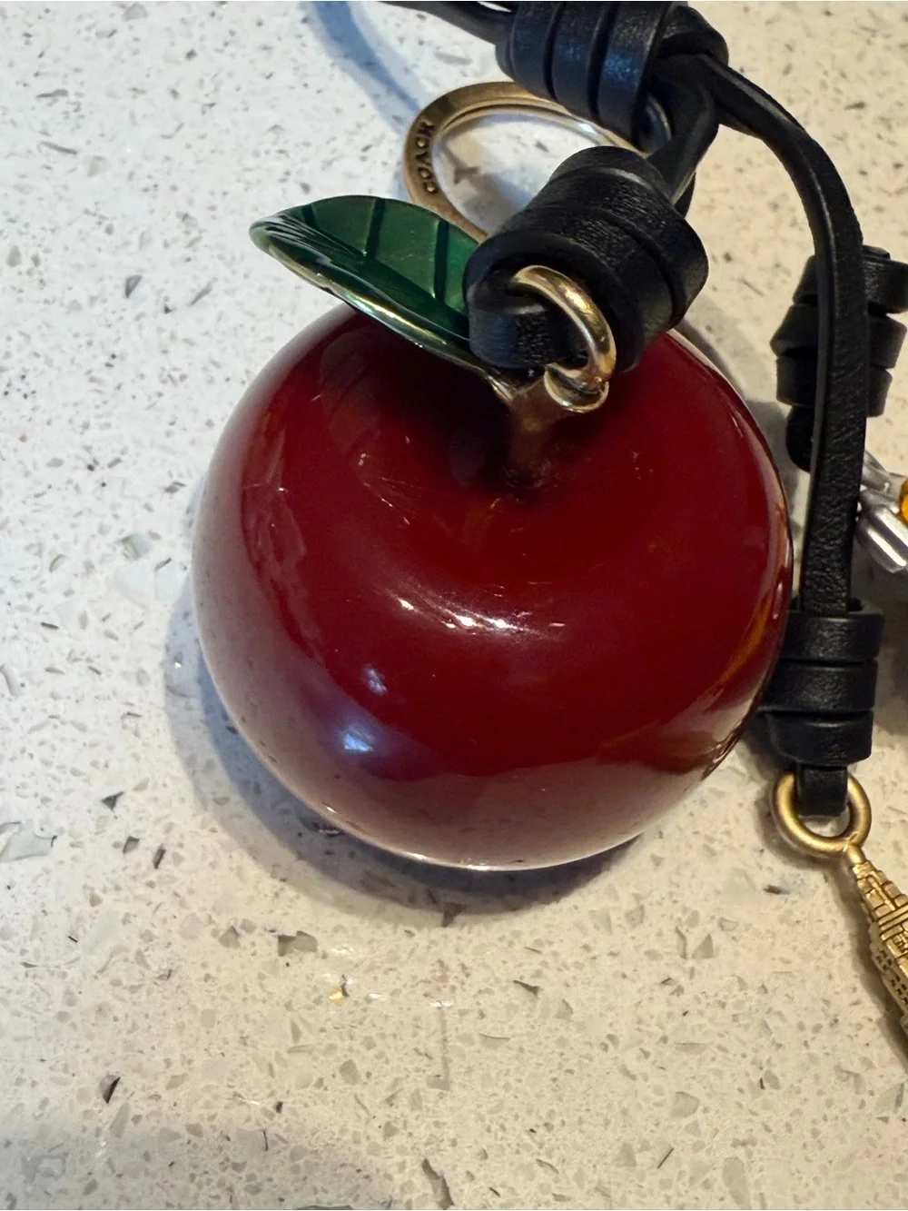 Coach Keychain Charm Set with Red Apple, Yellow Taxi & Empire State Building